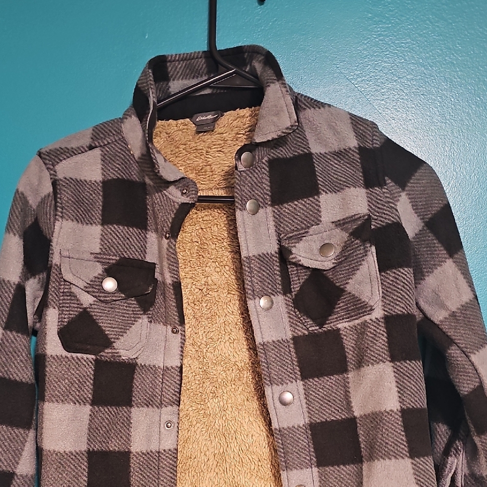 Black and Gray Plaid Jacket